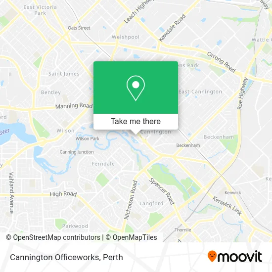 Cannington Officeworks map