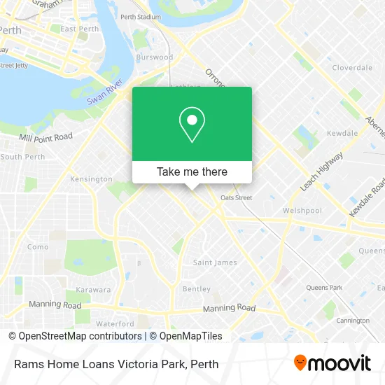 Mapa Rams Home Loans Victoria Park