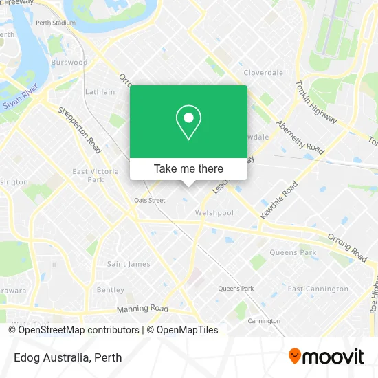 Mapa Edog Australia