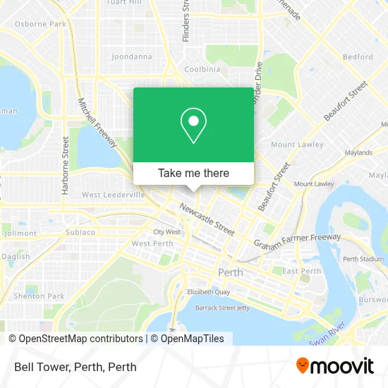 Bell Tower, Perth map