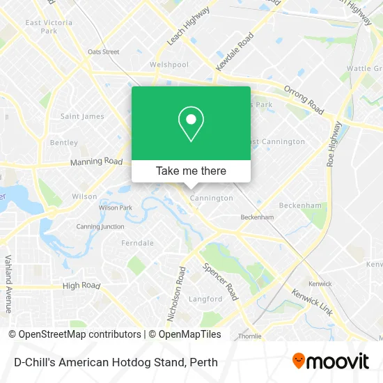 Mapa D-Chill's American Hotdog Stand