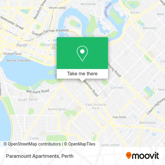 Mapa Paramount Apartments