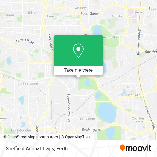 Mapa Sheffield Animal Traps