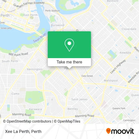 Mapa Xee La Perth