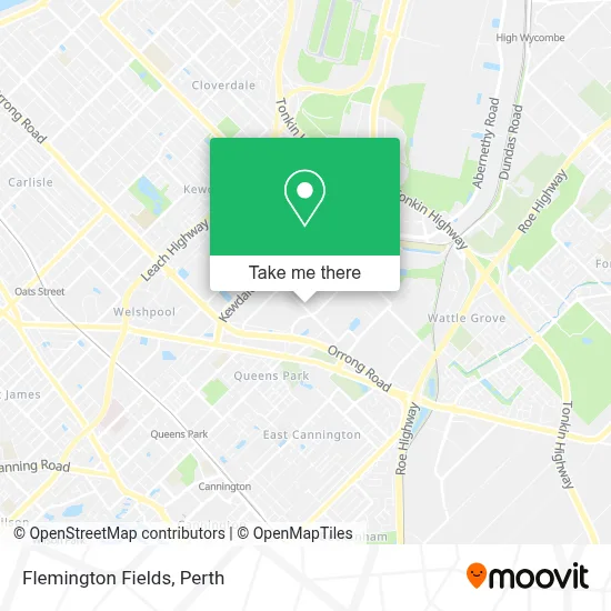 Mapa Flemington Fields