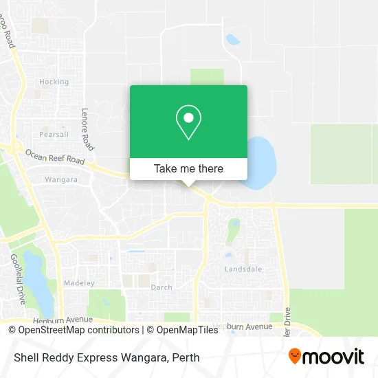 Mapa Shell Reddy Express Wangara