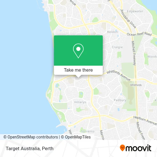 Target Australia map