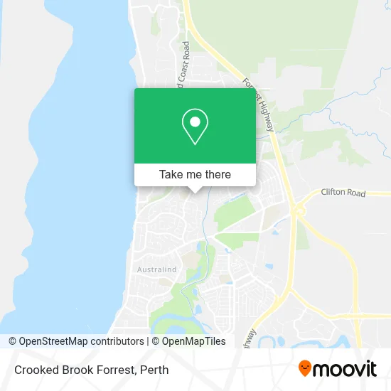 Mapa Crooked Brook Forrest