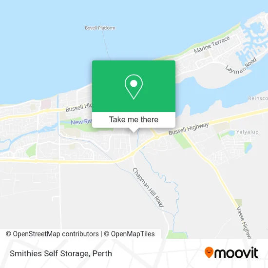 Mapa Smithies Self Storage