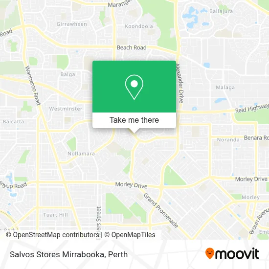 Mapa Salvos Stores Mirrabooka