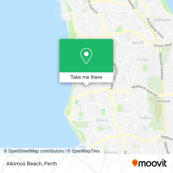 Mapa Alkimos Beach
