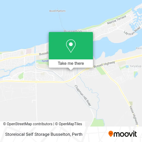 Mapa Storelocal Self Storage Busselton