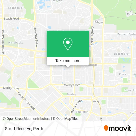 Mapa Strutt Reserve