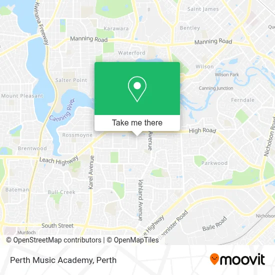 Mapa Perth Music Academy