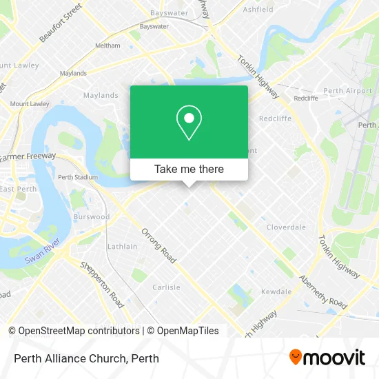 Mapa Perth Alliance Church