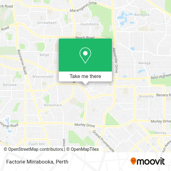 Mapa Factorie Mirrabooka