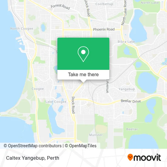 Mapa Caltex Yangebup