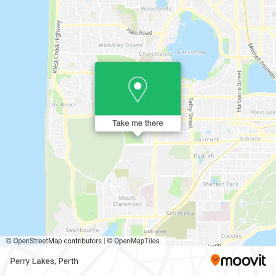 Mapa Perry Lakes