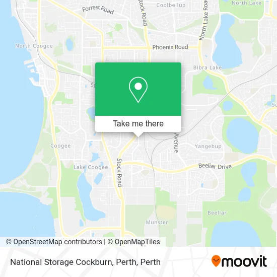 Mapa National Storage Cockburn, Perth
