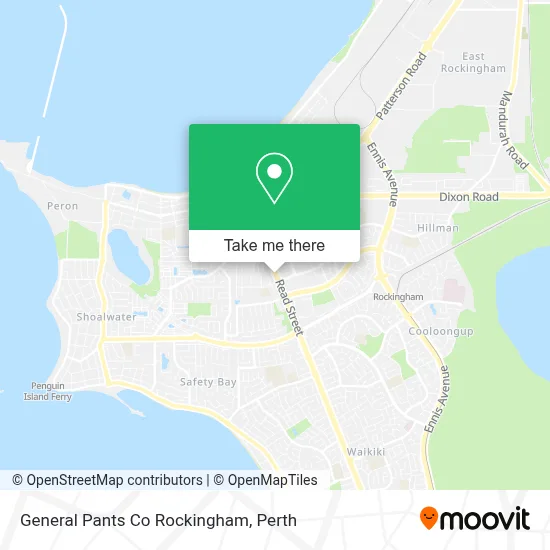 Mapa General Pants Co Rockingham