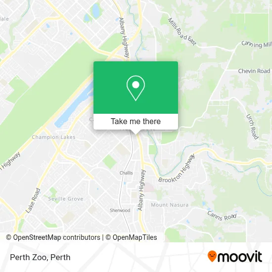 Mapa Perth Zoo