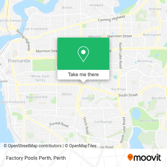 Mapa Factory Pools Perth