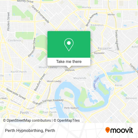 Mapa Perth Hypnobirthing