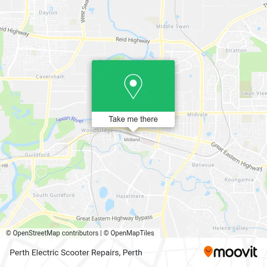 Mapa Perth Electric Scooter Repairs