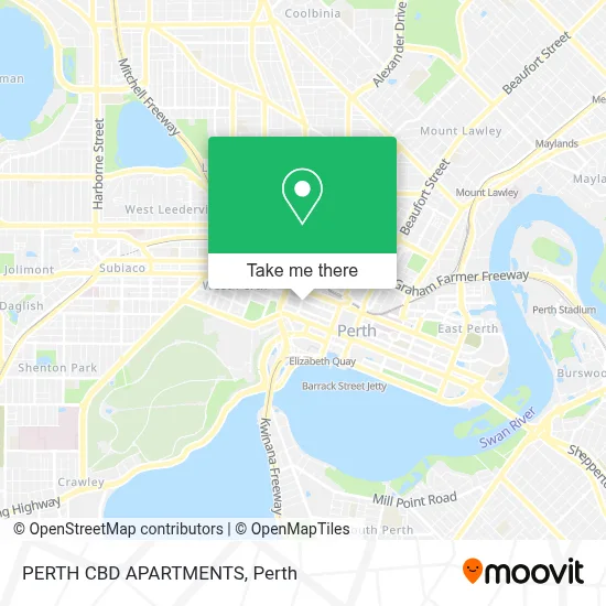 PERTH CBD APARTMENTS map