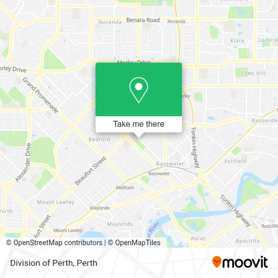 Division of Perth map