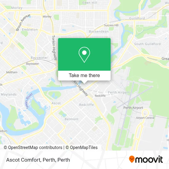 Mapa Ascot Comfort, Perth