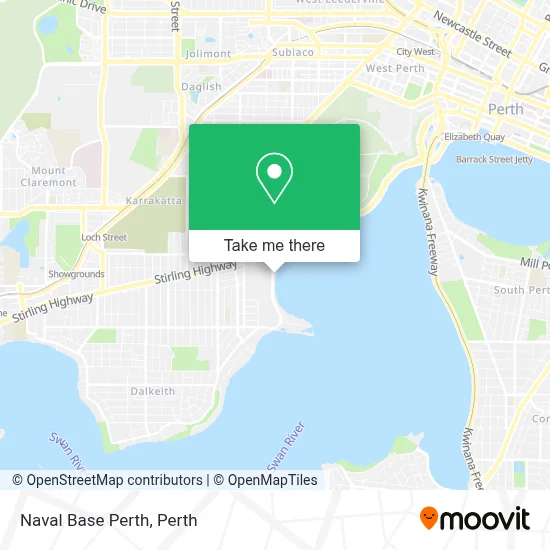 Mapa Naval Base Perth