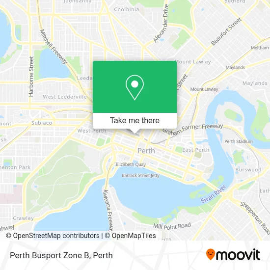 Perth Busport Zone B map