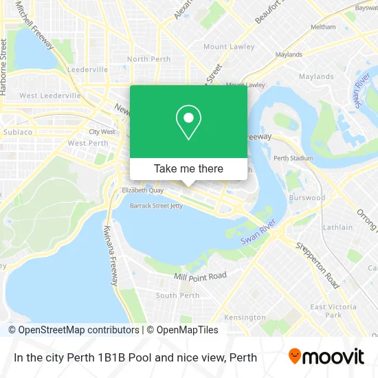 Mapa In the city Perth 1B1B Pool and nice view