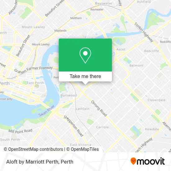 Mapa Aloft by Marriott Perth