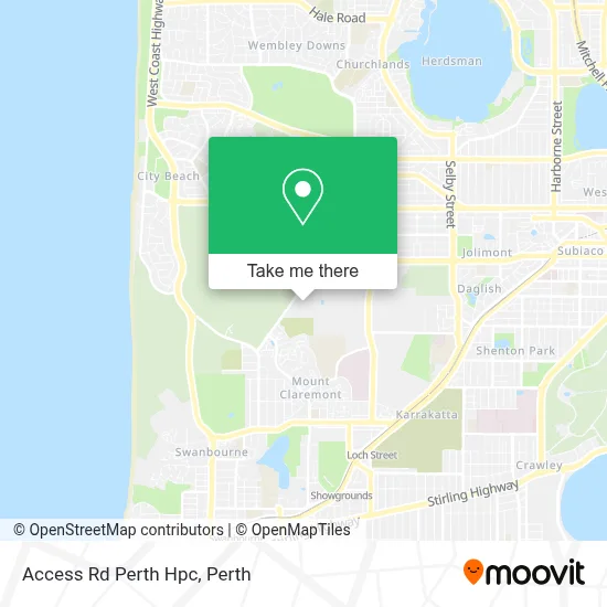 Access Rd Perth Hpc map