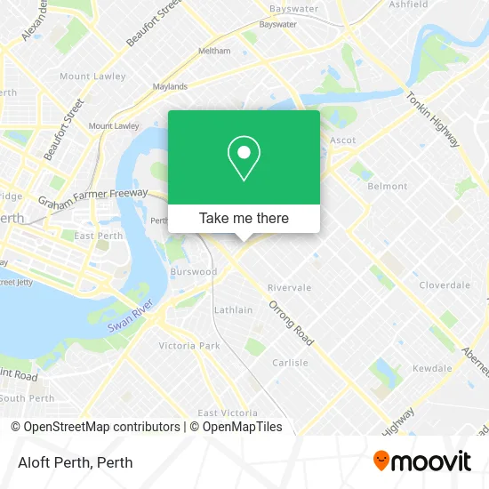 Mapa Aloft Perth