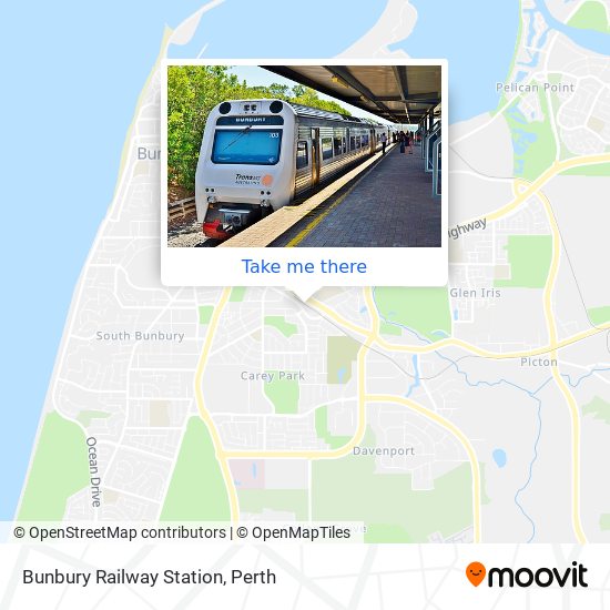 Bunbury Railway Station map