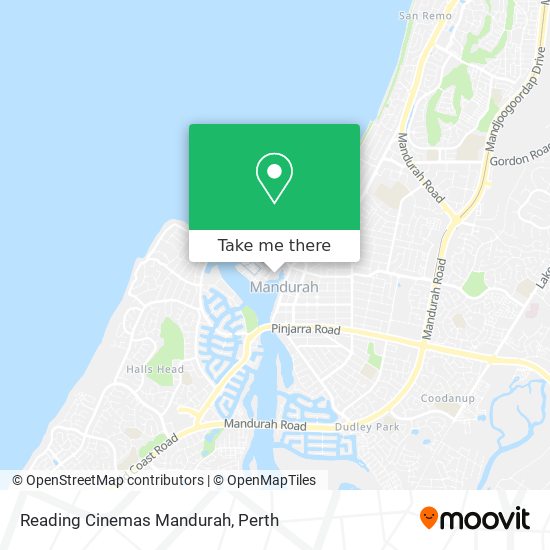 Reading Cinemas Mandurah map