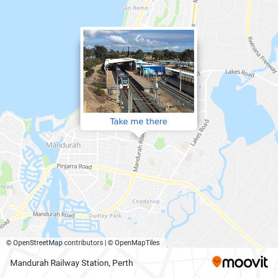 Mapa Mandurah Railway Station