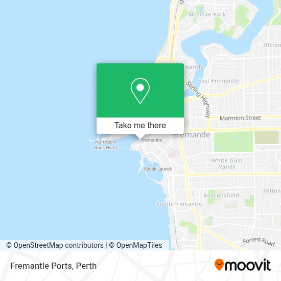 Mapa Fremantle Ports