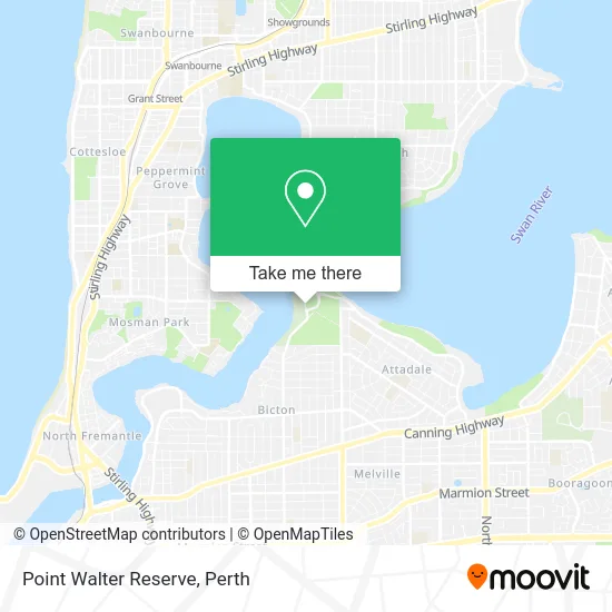 Mapa Point Walter Reserve