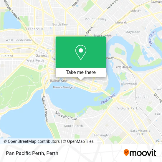 Pan Pacific Perth map
