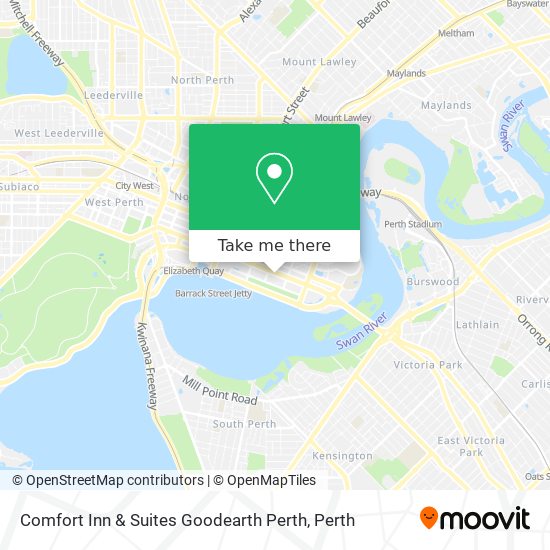 Mapa Comfort Inn & Suites Goodearth Perth