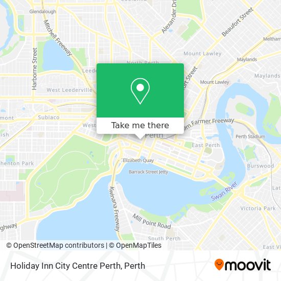 Holiday Inn City Centre Perth map