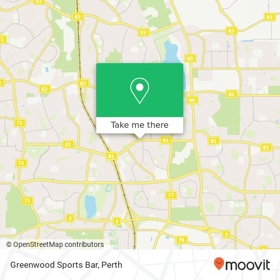 Greenwood Sports Bar map