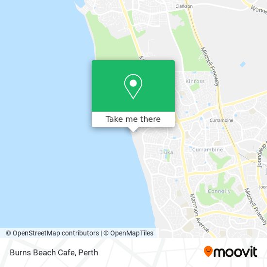 Burns Beach Cafe map