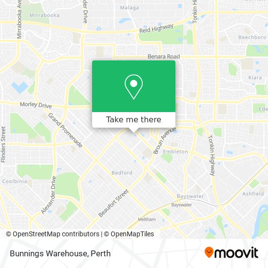 Bunnings Warehouse map