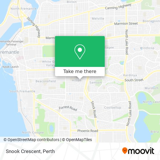 Snook Crescent map