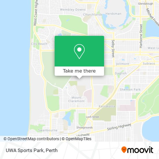 UWA Sports Park map